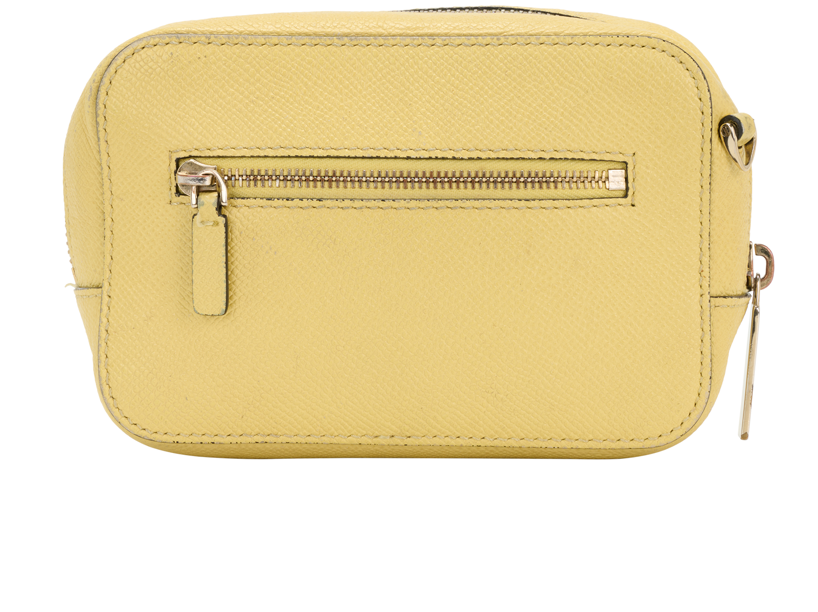 Camera Bag, &pound;320, Handbags, Yellow, Leather, Back view